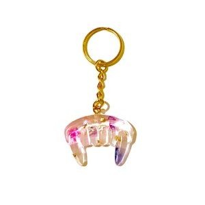 Vampire Teeth Halloween Resin Handmade Keychain